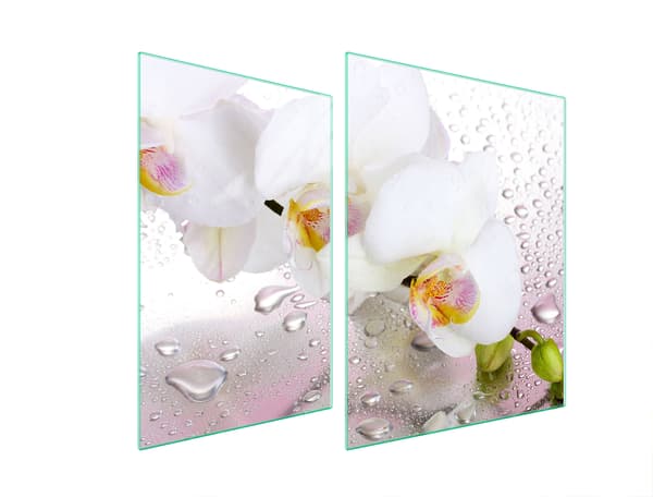 GLASSKYDDSPLÅT FÖR SPIS 70x52 ORCHID