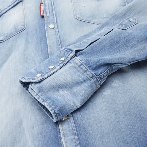DSQUARED2 Herr D2 Denim Jeansskjorta - Storlek: IT48