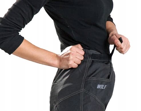WOLF DAME STRONG 2-LAGS TEKSTILBUKSER SORT S
