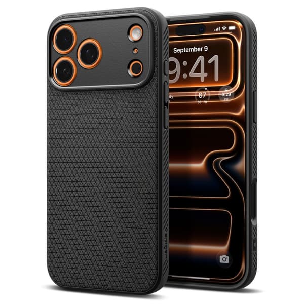 Liquid Air beskyttelsesetui til iPhone 17 Pro - mat sort