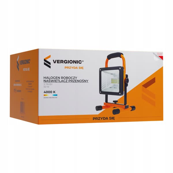 Vergionic halogen arbejdslampe bærbar projektør 50W 14 x 18 cm