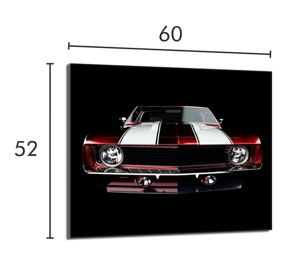 Lasinen suojalevy liedelle 60x52 Auto