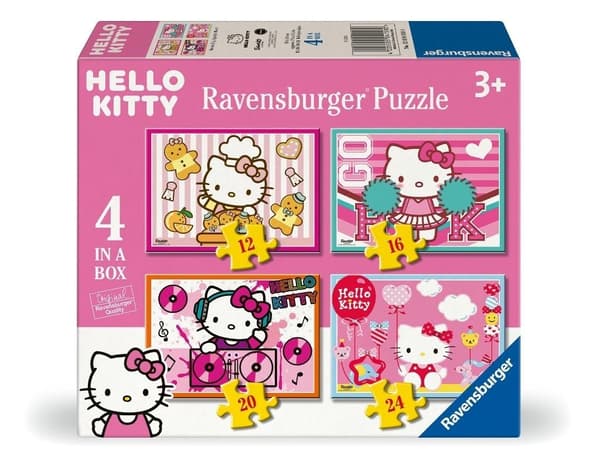 2D-puslespil til børn: Hello Kitty 4-i-1