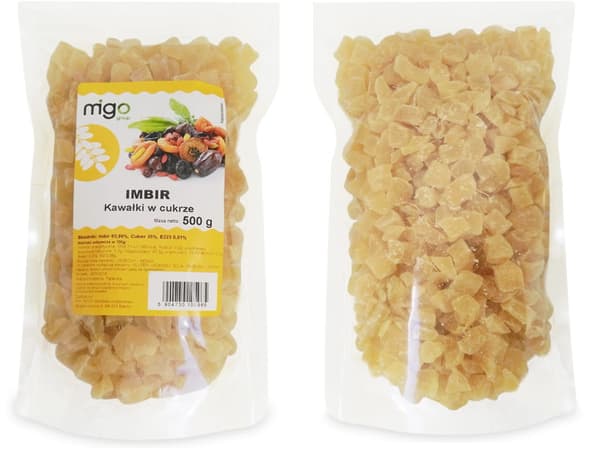 Ingefära - bitar i socker (500g) - MIGOgroup