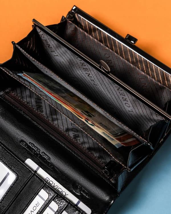 Lorenti RFID naisten pitkä nahkalompakko
