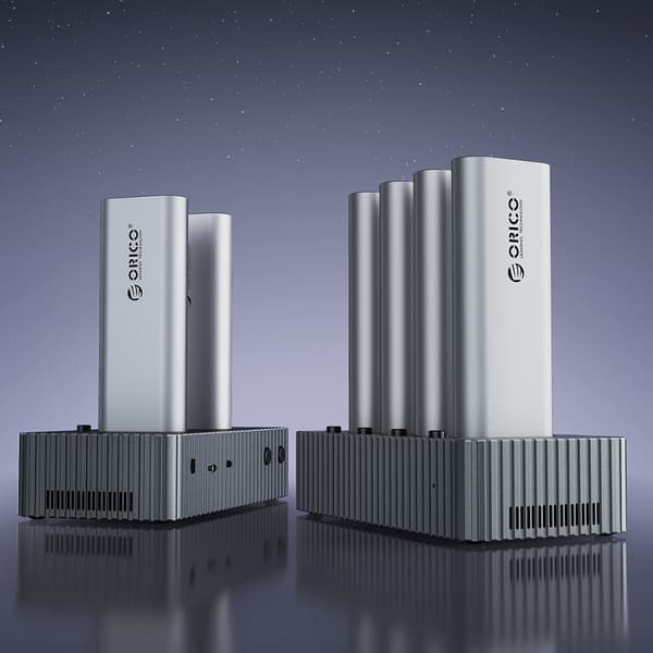 IT48N-C 4-diskars M.2 NVME klondockningsstation – grå