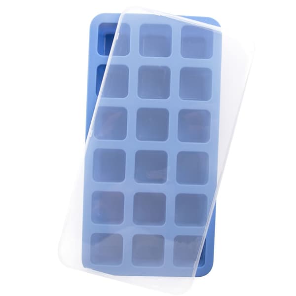 Silikone isterningform med låg 18 x MINI TERNINGER