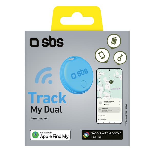 Track My Dual Backpack Universal Nyckellokaliserare - Blå
