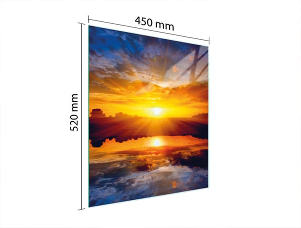 GLAS SKÆREBRÆT 45x52 SOL