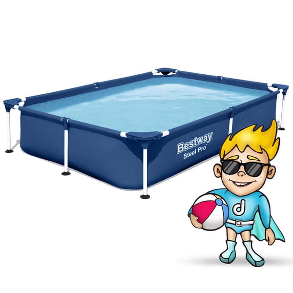 Bestway 56401N rektangulær rammepool 221x150x43 cm