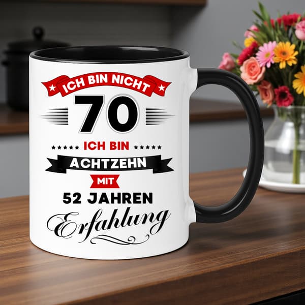 Rolig mugg, present till en 70-årsdag