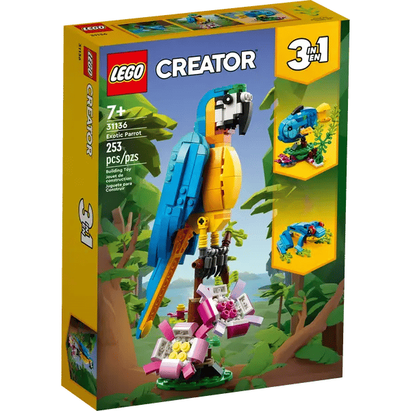 LEGO Creator 31136 3 i 1 Eksotisk Papegøje 7+ (253 dele)