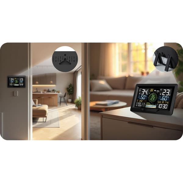 Vejrstation med vind- og regnsensor BD-914 sort