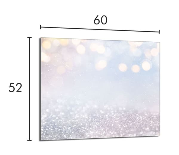 Skyddsplatta i glas för kaminen 60x52 Light
