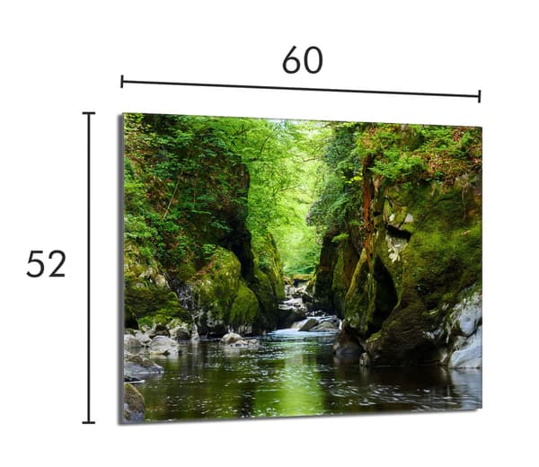 Skyddsplatta i glas för spis 60x52 Las