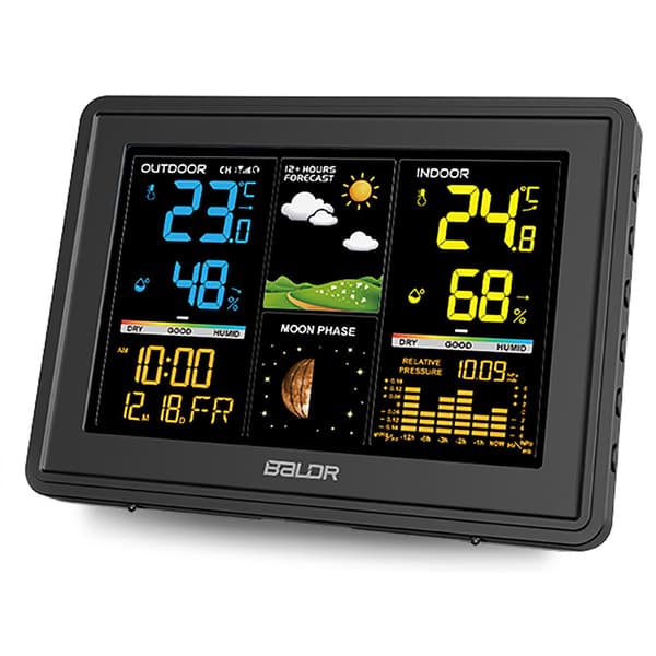 Väderstation med display BD-907 svart