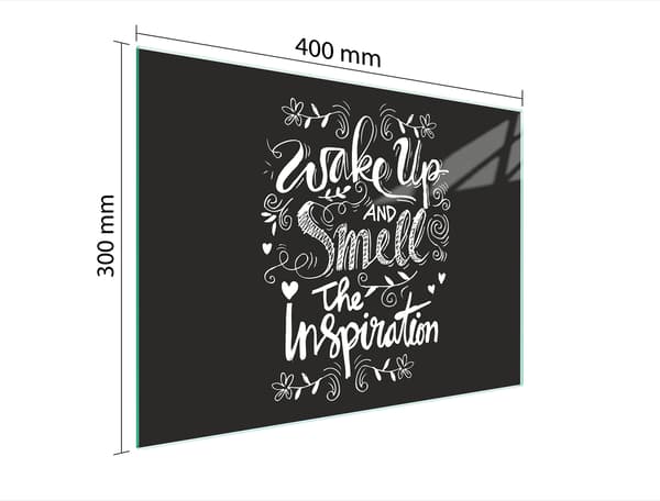 SKÄRBRÄDA I GLAS 40x30 SVART