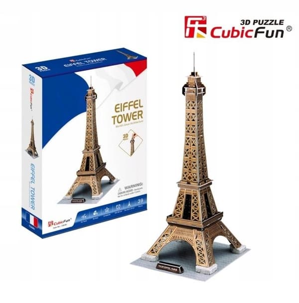 Cubic Fun 3D-PUSSEL Eiffeltornet 01033 EIFFELTORNET 39 bitar C044h