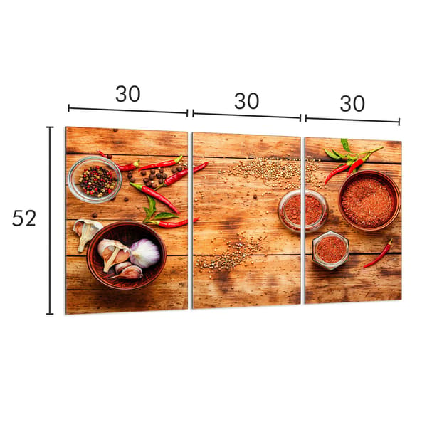 Glasbeskyttelsesplade til komfur 3x30x52