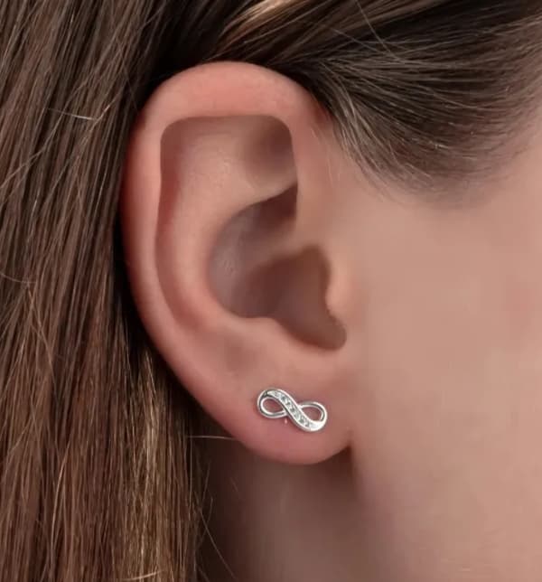 Pendientes de plata Pendientes infinitos Pendientes de cobre