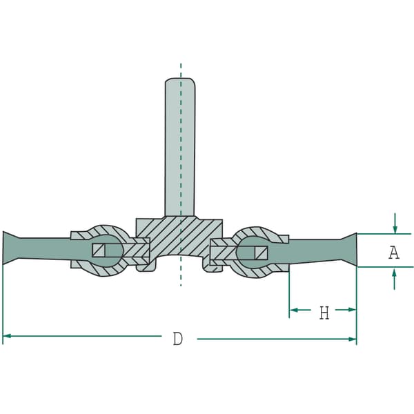 Stavformad skivborste, V2A-stål, diameter 75 mm