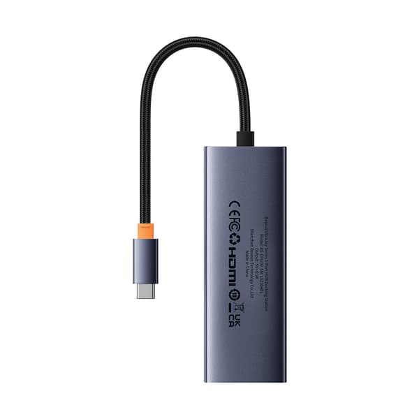 HUB 5-i-1 Splitter USB-C til HDMI USB-A USB-C PD 4K - Grå