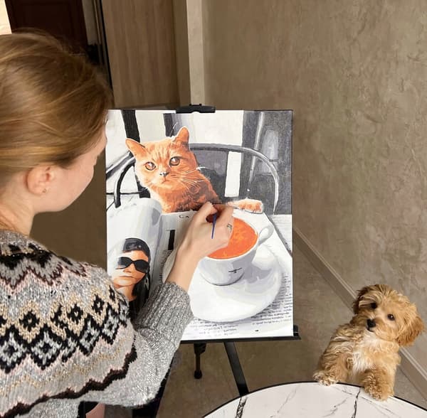 MALERI EFTER TAL Skibsbillede Maleri efter tal MED RAMME Oh Art