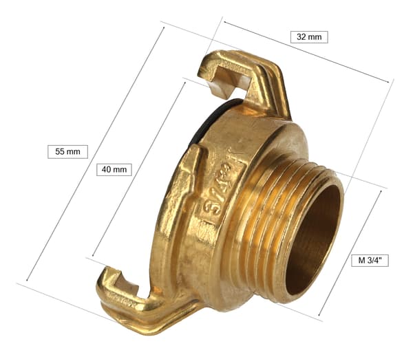 GEKA snabbkoppling för 3/4"-19mm slang