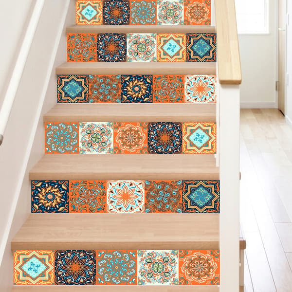 Selvklæbende PVC-fliser med patchwork-paneler, sæt med 10 tapeter 20x20cm zm-06-024