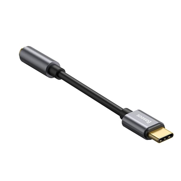 Hovedtelefonadapter USB-C - mini-jack 3,5 mm DAC 24 bit 48KHz - grå
