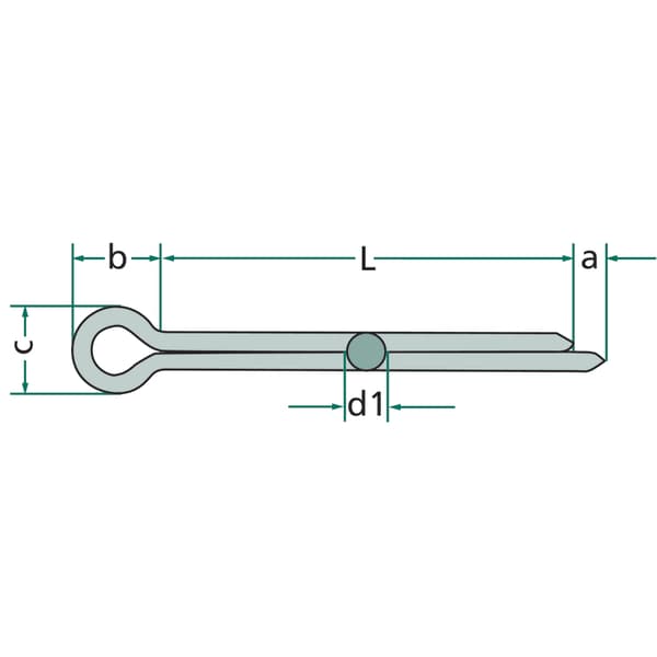 Stålsplit 63mm 5mm DIN 94 granit 50 stk