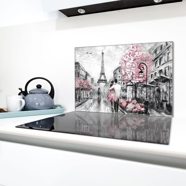 Glasbeskyttelsesplade til komfur 80x52 Paris