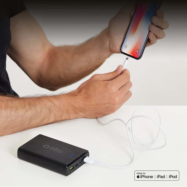 USB-A iPhone Lightning -kaapeli - valkoinen