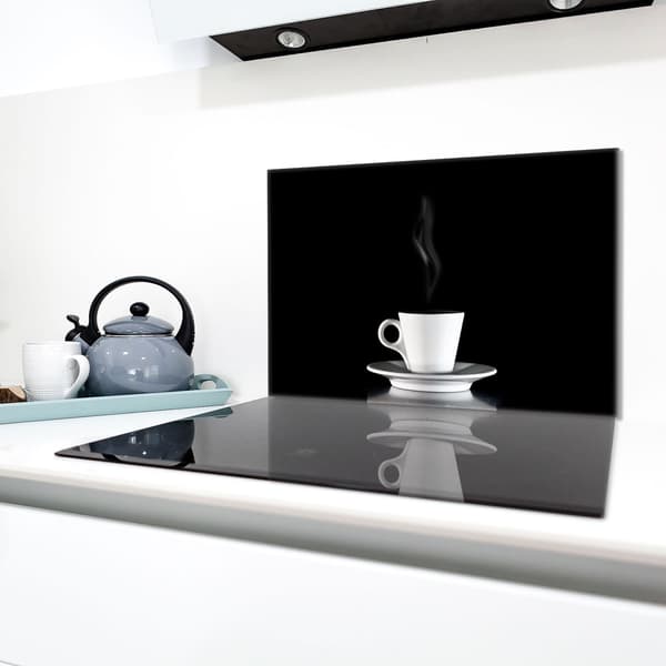 Glasskydd för spishäll 80x52 Kaffe