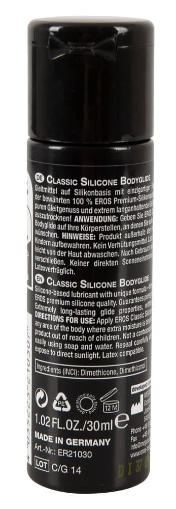 EROS Klassisk Silikone Smøremiddel 30 ml