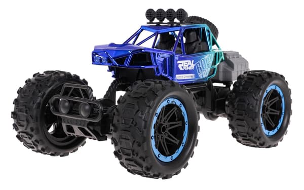 REAL ROCK Crawler med Rökfunktion R/C Blå