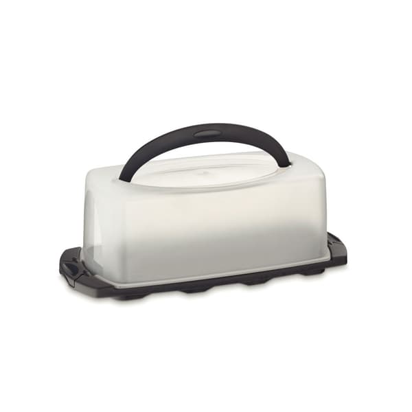 Kela rektangulär kakform med lock, diameter 40 x 17 x 14,5 cm, grå