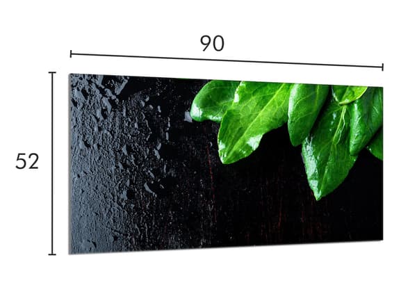 Lasinen liesisuoja 90x52 Basil