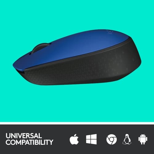 Logitech M171 Trådløs Mus RF Trådløs, 1000 DPI, Blå/Sort