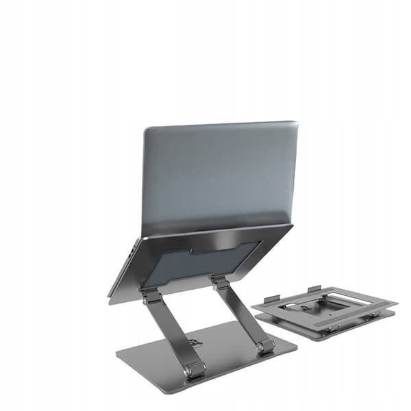 Laptopställ, justerbart knäbord i aluminium + gratis