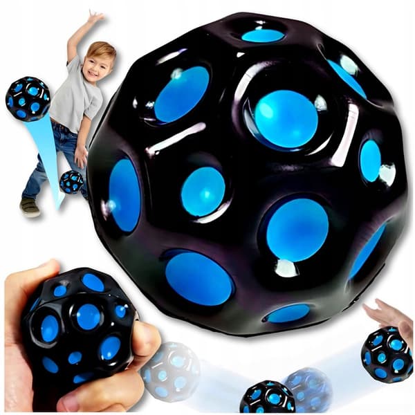 Leksaks Galaxboll meteor sort rumgalaksebold 6 cm