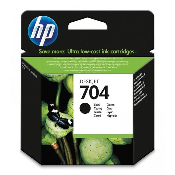HP 704 sort blæk