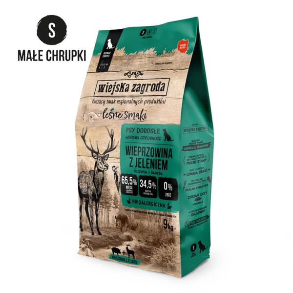 Lantgård Skogssmaker fläsk med hjortchips S 9kg