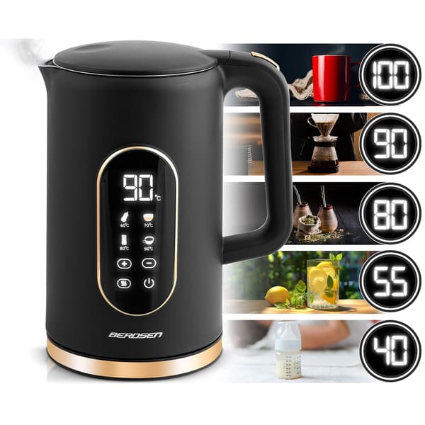 Berdsen BD-712 1,7l elkedel sort og guld