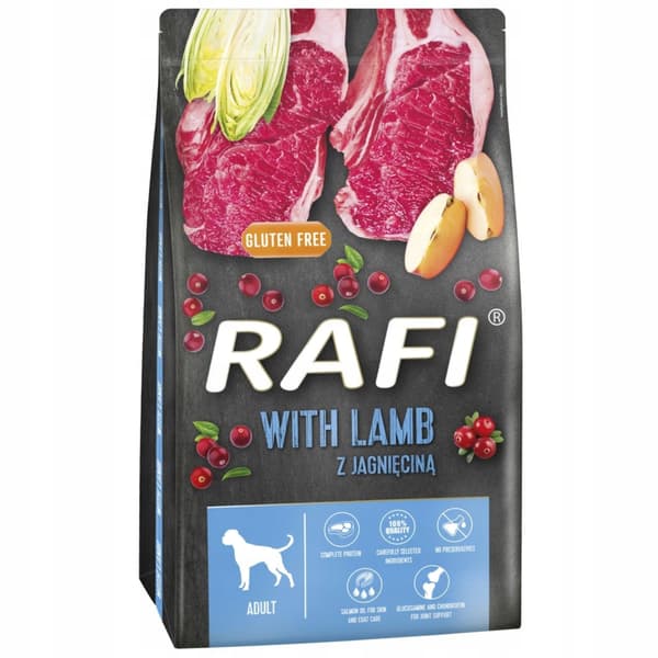 Tørfoder RAFI med lam til hund 10 kg