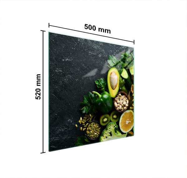 GLASSKYDDSPLÅT FÖR SPIS 50x52 AVOCADO
