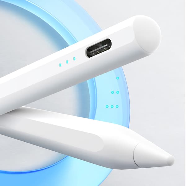 Aktiv stylus med 2 utbytbara spetsar - vit