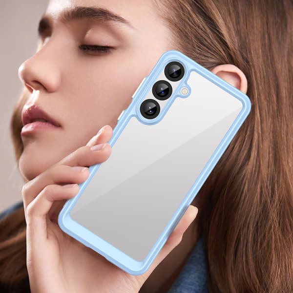 Samsung Galaxy A36 Outer Space-cover med fleksibel ramme - Blå
