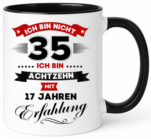 Rolig mugg, en present till en 35-årsdag