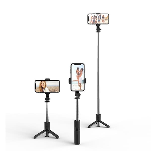 Selfie-tikku tripodi Bluetooth jopa 72 cm - musta